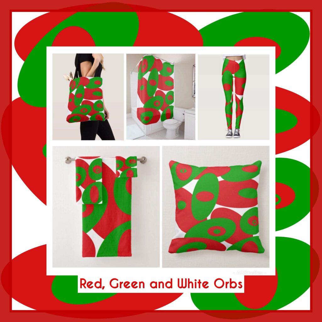 Red, Green and White fashion non-traditional Christmas color designs