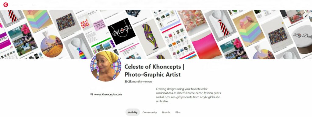 print on demand sales of Khoncepts viewed on Pinterest