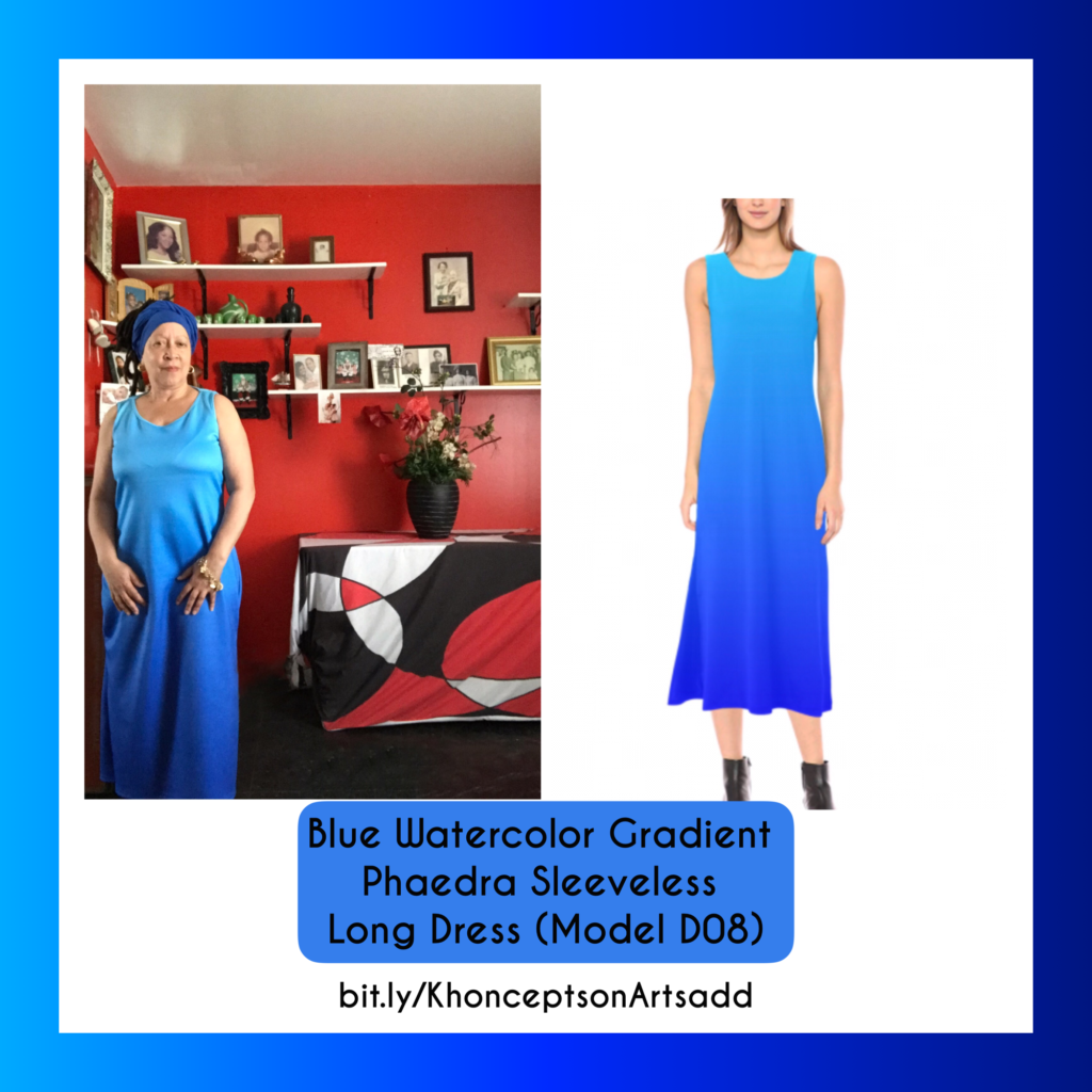 Blue Gradient Maxi Dress