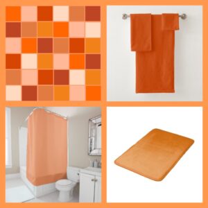 orange bath decor