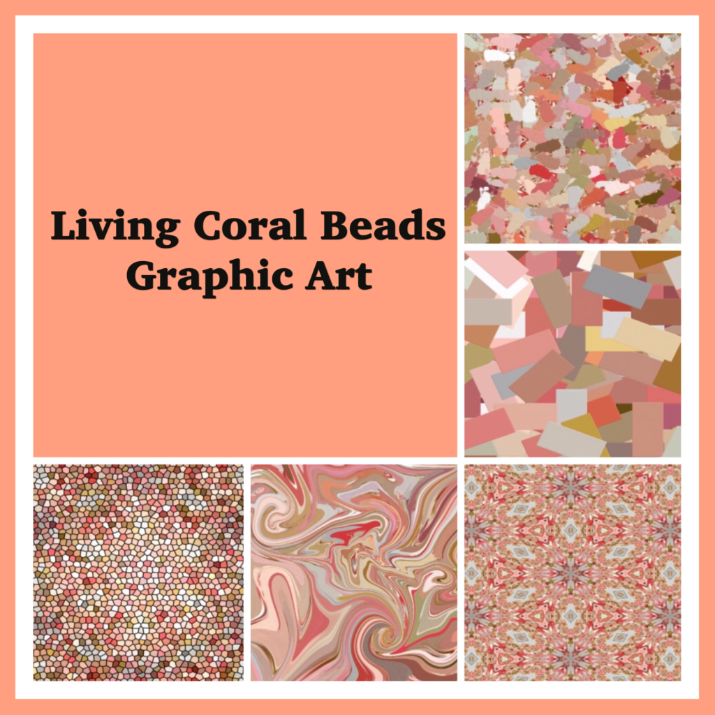Living coral beads graphic art designs