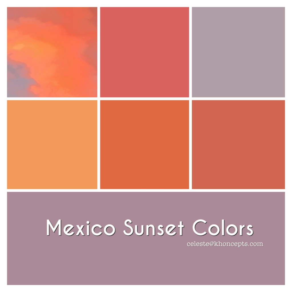 Gorgeous colors of a Mexican sunset