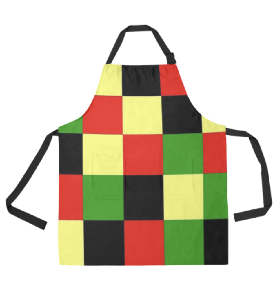 checkered bbq apron