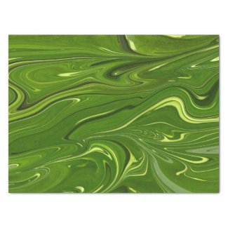green swirls tissue paper