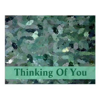 Green abstract printed all occasion postcard