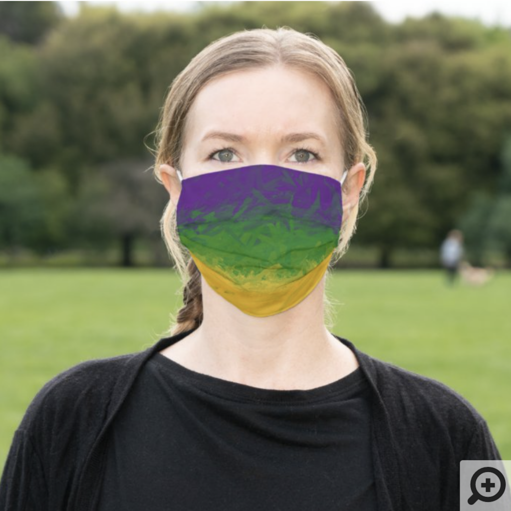 Mardi Gras cloth face mask
