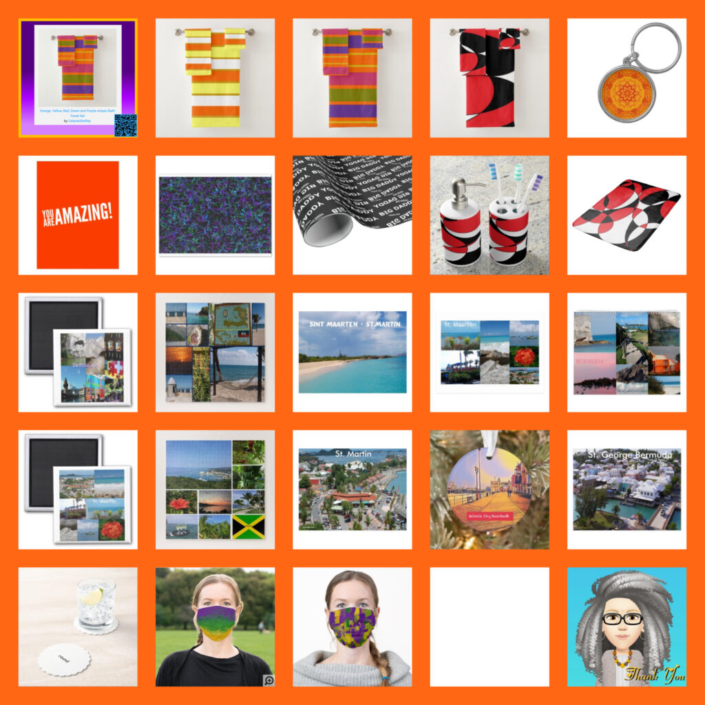 Thanking customers for purchasing products and gifts sold in October 2020 via Celeste's Zazzle shop