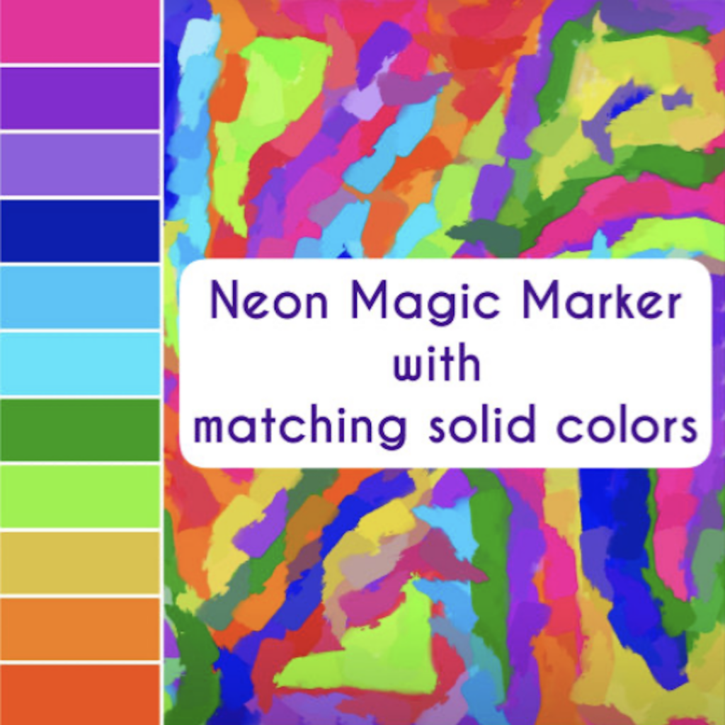 Home Decor colors designed using neon magic markers