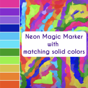 Home Decor designed using neon magic marker colors
