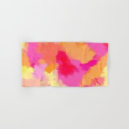 Pink, Orange and Yellow Watercolor bath towels