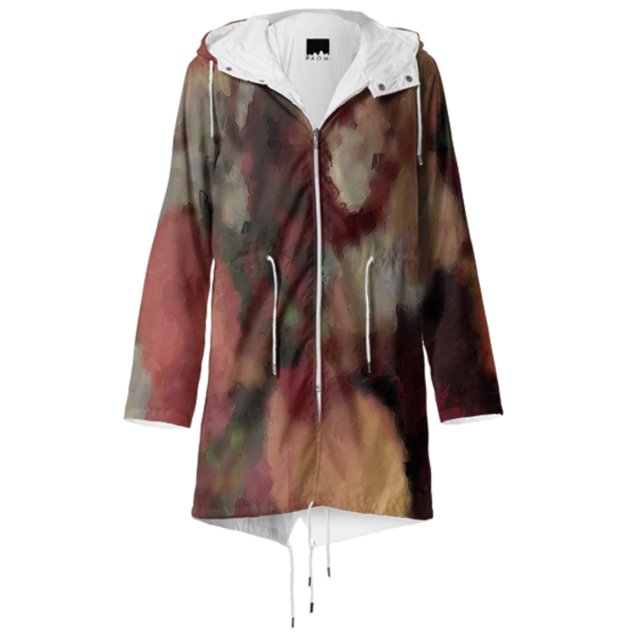 Autumn Watercolor Abstract raincoat