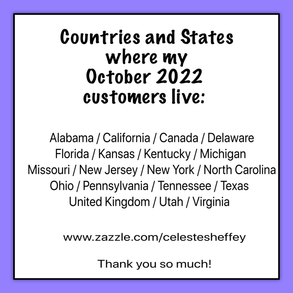 Countries and States where Aundrea Celeste's October 2022 live.