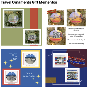Souvenir travel ornaments