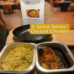 5 Spiced Honey Glazed Chicken with noodles