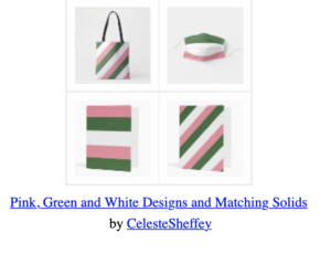 Pink, Green and White products Collection