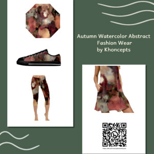 Autumn Watercolor Abstract women's fashion wear