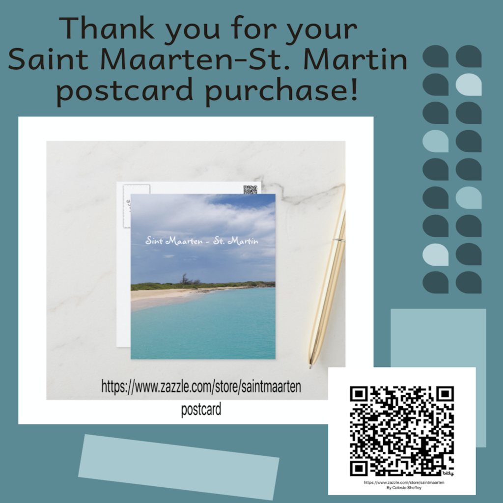 Sint Maarten postcard purchased, thank you!
