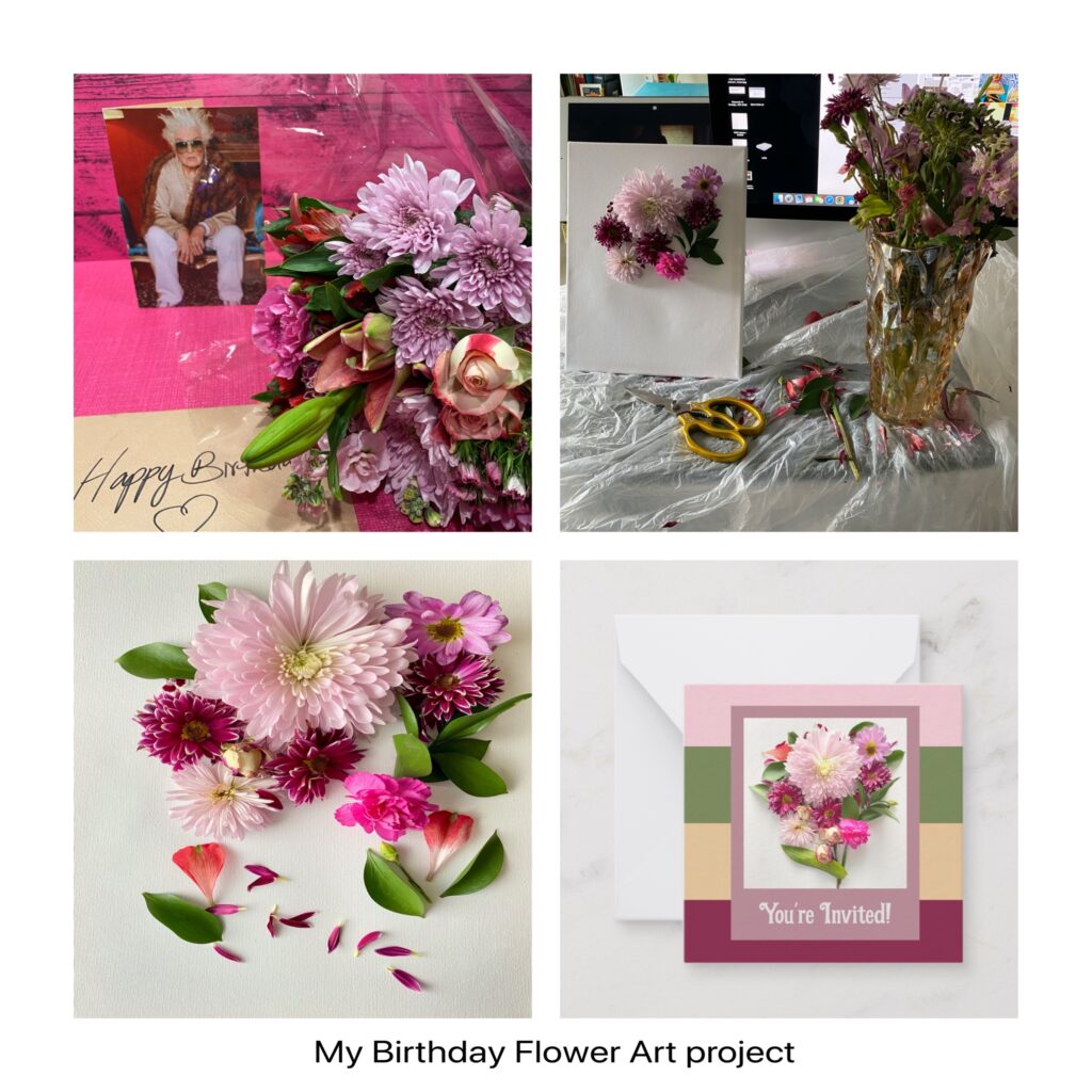 Birthday Flowers Art project