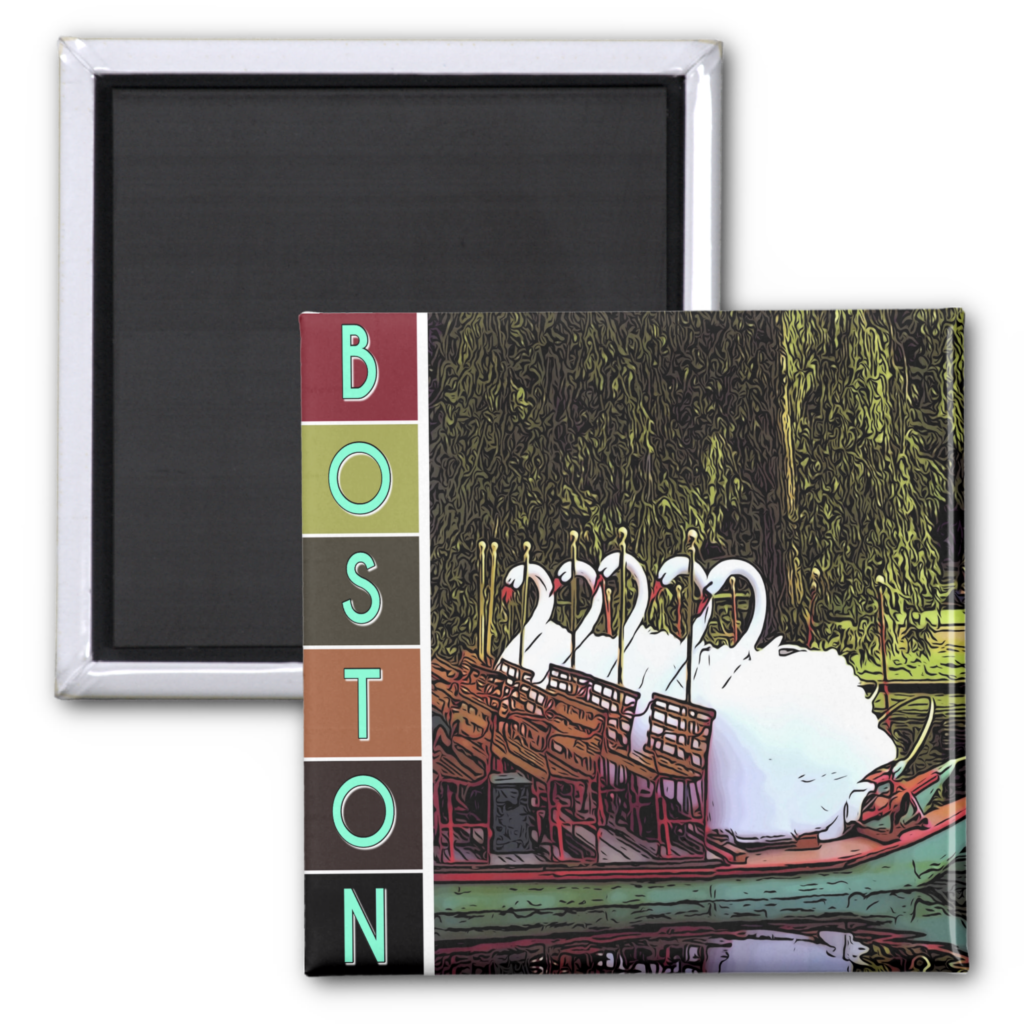 Photo of Swan Boats in Summer - Magnet