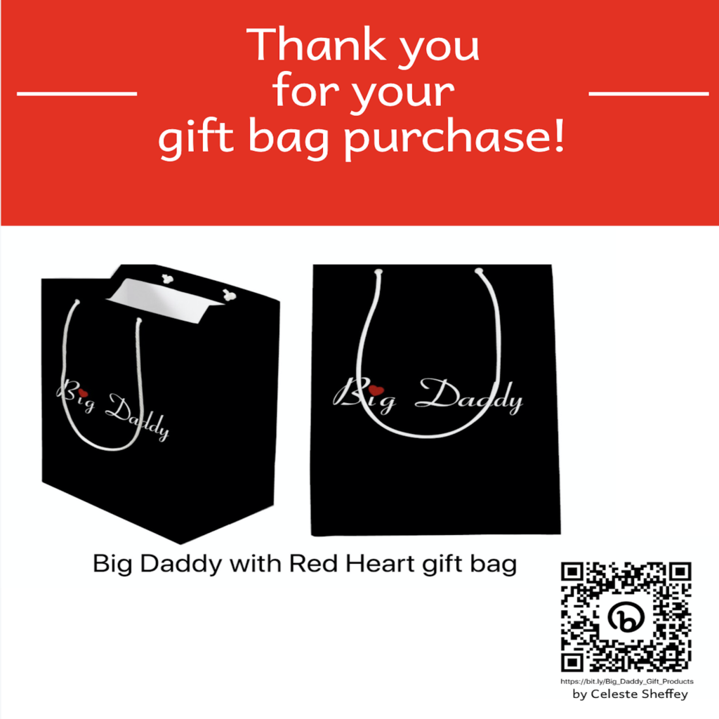 Big Daddy with Red Heart medium gift bag