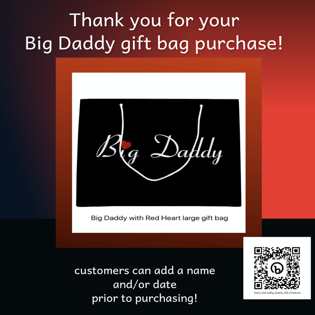 Big Daddy with Red Heart large gift bag