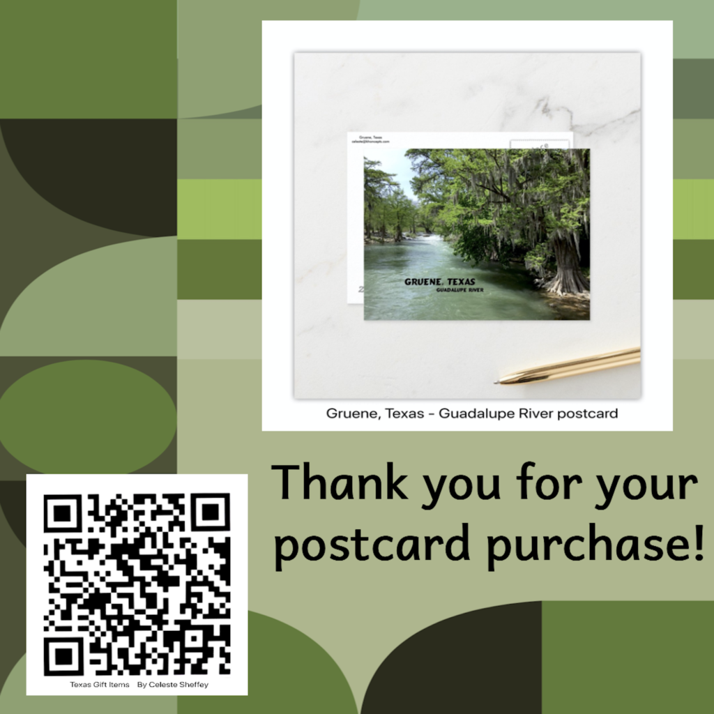 Guadalupe River, Gruene Texas postcard