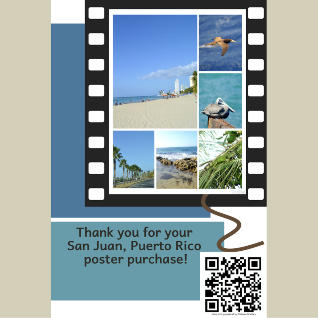 Cheerful photo collage of  nature in San Juan, Puerto Rico poster