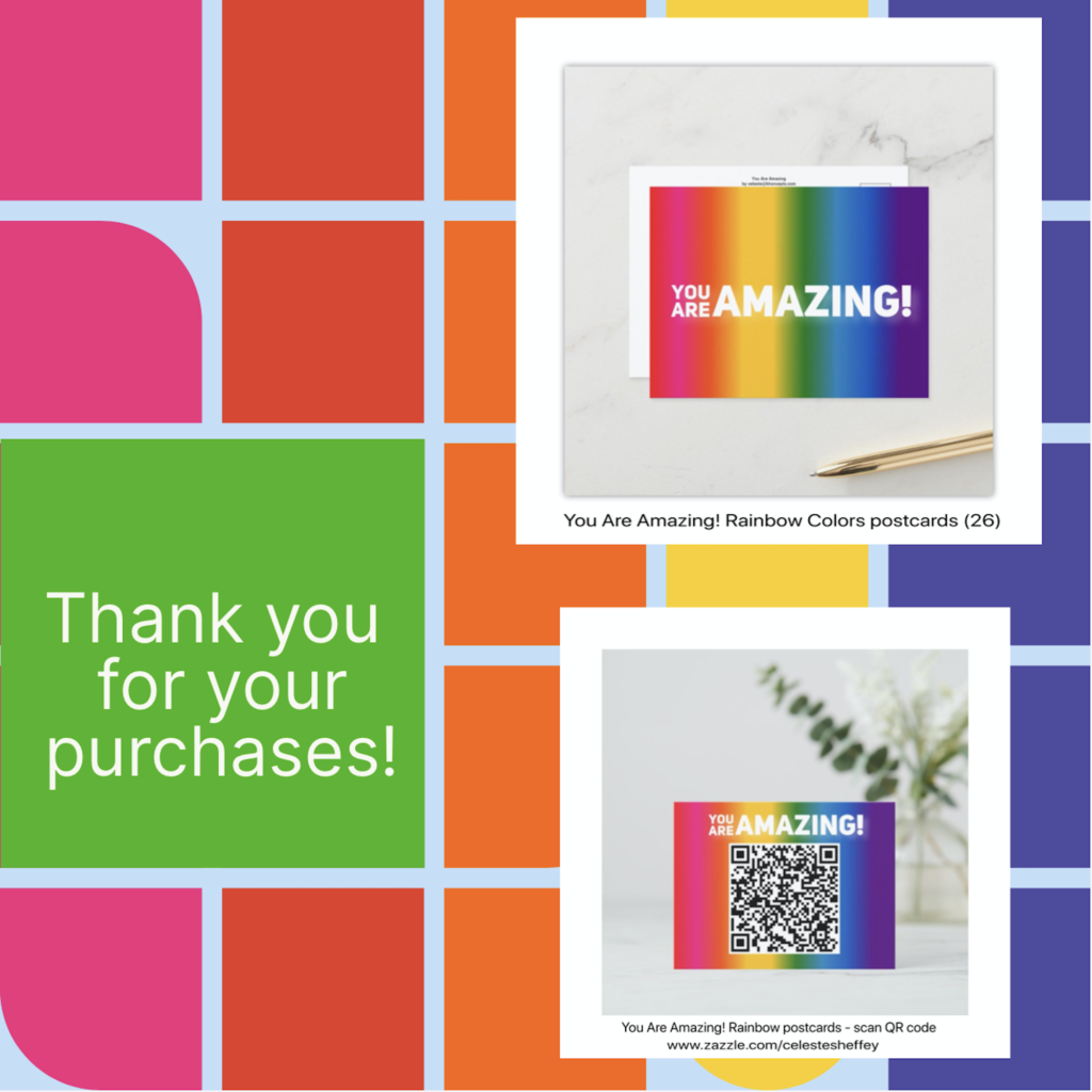 You Are Amazing Rainbow Colors postcard