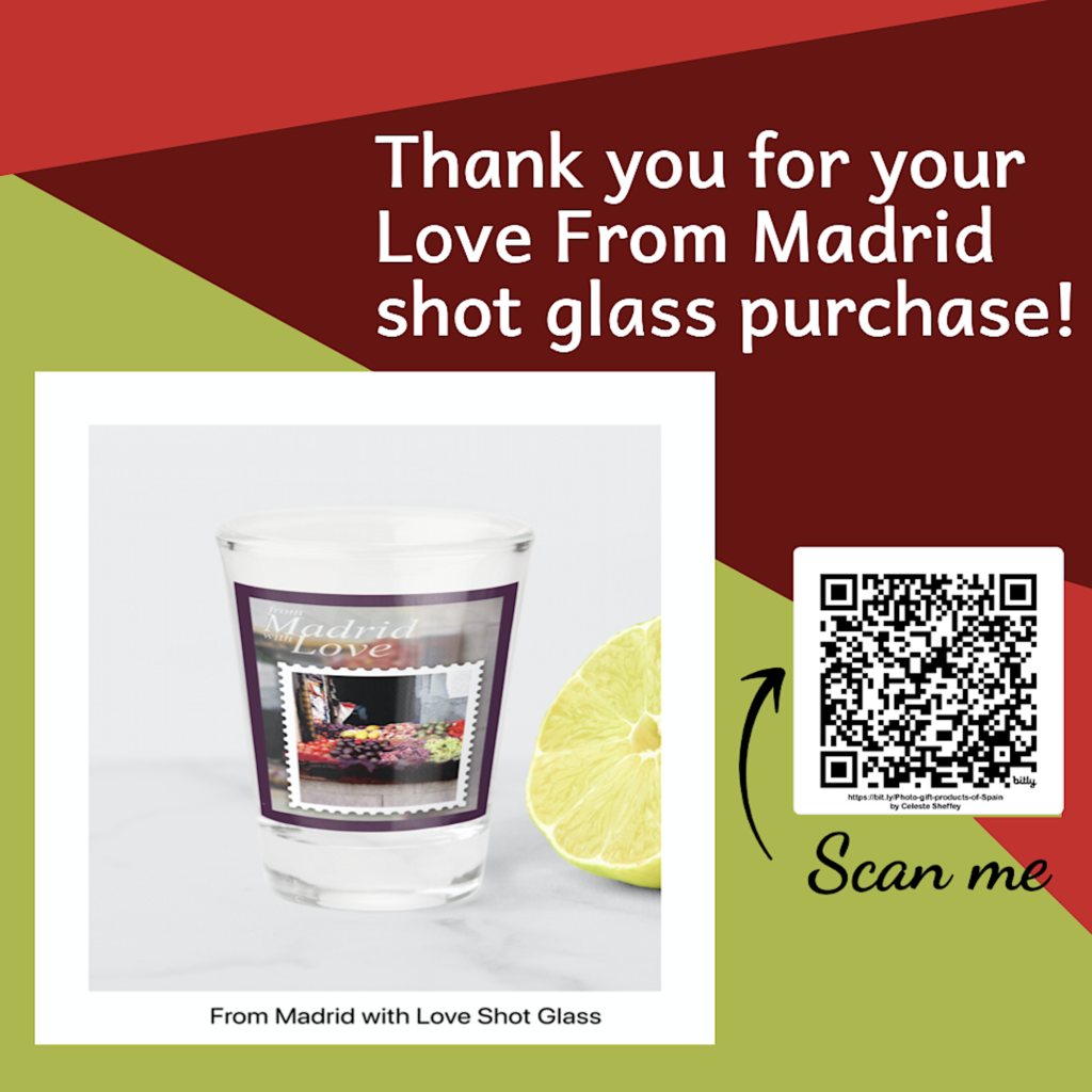 Love from Madrid shot glass souvenir